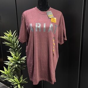 Ariat Rebar Cotton Strong Work,pre-shrunk,rib collar,extended hem,logo chest